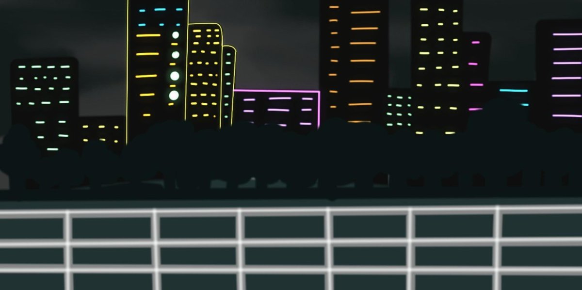 MiaBlaisCote's tweet image. Background image of a colorful city during the night. Drawing commissioned from beardedstrangerdreamland on Tumblr. #commissionedart #backgroundimage #city #colorful #digitalart