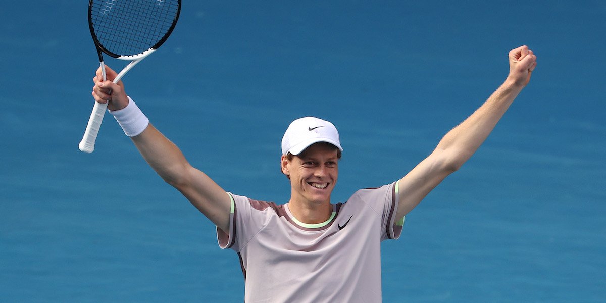 hotelcandia's tweet photo. Mythical Sinner!🎾 🇮🇹 #australianopen #tennis #atp #janniksinner #italy #winner #wta #tennisplayer #atpworldtour #nike #atptour #tenniscourt #tennisfan #tennislife #grandslam #tenis #ausopen #tennislove #sport #tennisworld #tennistraining🎾 https://t.co/M81zIoAEtm