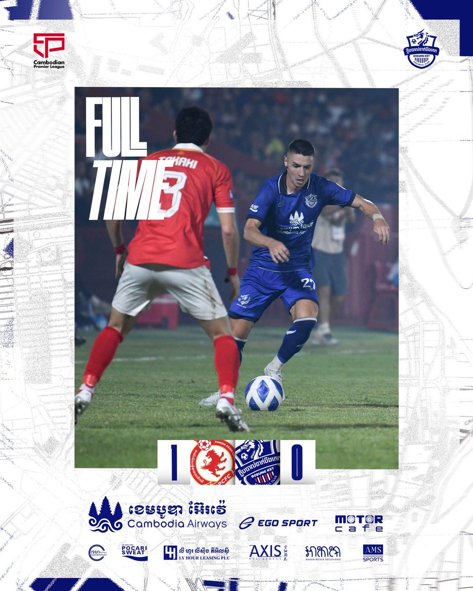 boeungketfc's tweet photo. Defeat in Cambodian Classic Match 😢

#BOEUNGKETFC #ONETEAMONEDREAM #BK12 https://t.co/L0NyneFoVn
