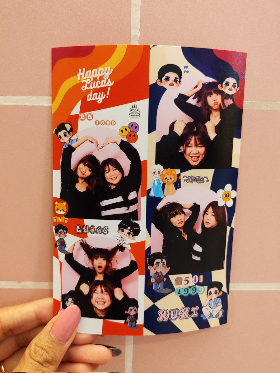 lumongie's tweet photo. still celebrating Lucas' birthday with taking a photos with the frames by @upilnyalucas25

with my only number one chingu @sheerly154 😍

#Happy25thLucas
#빛나는_루카스의_날
#黄旭熙闪亮25岁 https://t.co/FIBNSjuQv8