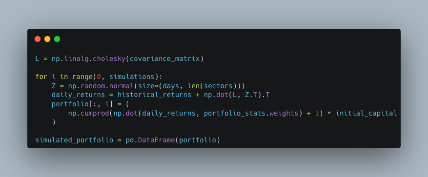 pyquantnews's tweet image. Monte Carlo simulations:
A way to estimate portfolio values over 1000s of price paths.
Yesterday I published a step-by-step walk through of using Python to do it.
You can read it free: