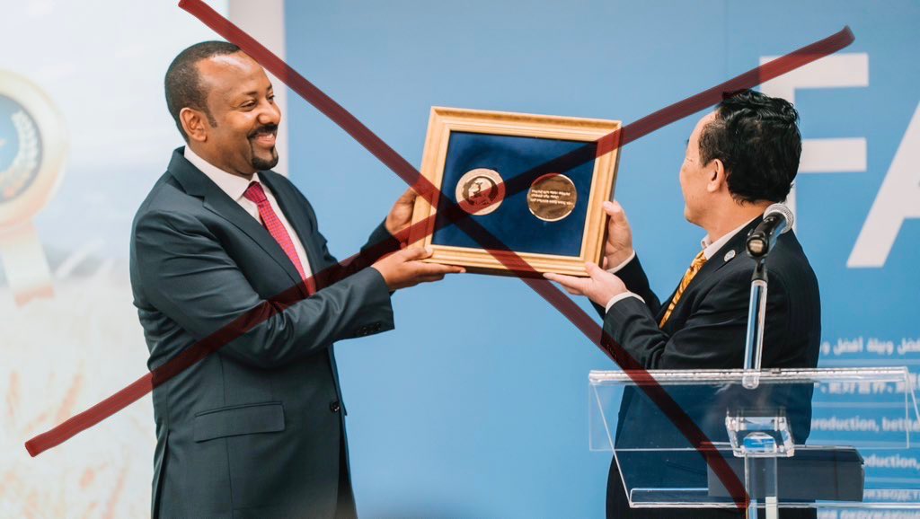 dagmawi_belay's tweet photo. A person who is responsible for starving more than 18 million of its citizens and covering up the looming famine crisis is awarded the 2024 FAO Agricola Medal 😮 . This must be the joke of the century. FAO director @FAODG you should be ashamed of yourself including the UN Secretary General @antonioguterres ! We are totally disgusted by your lack of decency and moral compass. The least you can do is take five minutes and make a quick research on facist @AbiyAhmedAli. UN and its subsidiary organizations are doing disservice to the globe. You can’t encourage death and destruction.