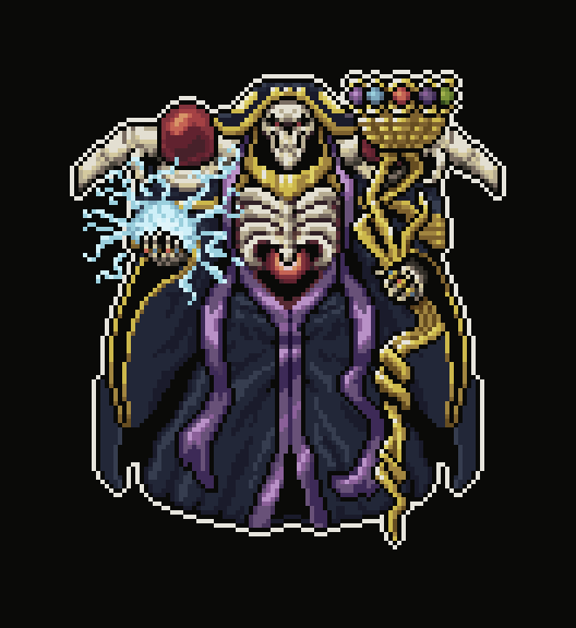 SpirHack's tweet photo. When i started to do pixel art - I had a dream to draw this one character. Because he is so damn epic! Now, finally, I have the skill to do it! 🤘
#pixelart #pixel #art #fanart #anime #ainz #ainzooalgown #overlord #lich #kingofmagic #dailies #character #pixelcharacter https://t.co/xZy9fFewj4