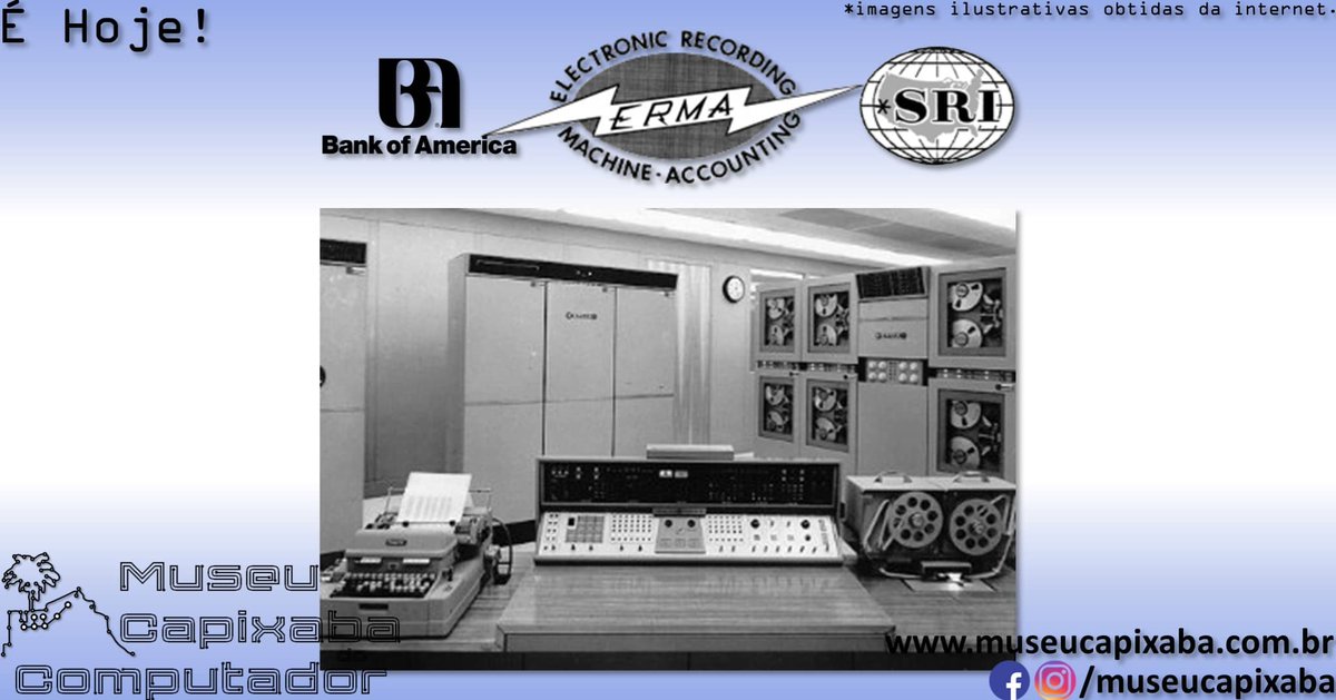museucapixaba's tweet photo. É hoje!
O sistema de compensação bancária ERMA de 1952
+em https://t.co/oDjnI1QFLx
#MuseuCapixaba #mcc #éhoje #museu #tecnologia #ERMA #BankofAmerica #MICR #SRIInternational #GE100 #GeneralElectric #StanfordResearchInstitute #UniversidadedeStanford #Banco #Cheque https://t.co/iWN8686Ct7