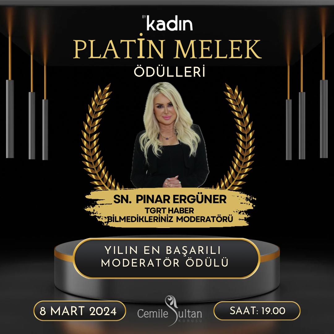 By Kadın Dergisi olarak 8 Mart Kadınlar günü Sayın @PinarErguner hanımı ödülü ile buluşturacak olmanın sevincini yaşıyoruz. @tgrthabertv #ByKadınDergisi #PlatinMelekÖdülleri #Tgrthaber #PınarErgüner #spiker