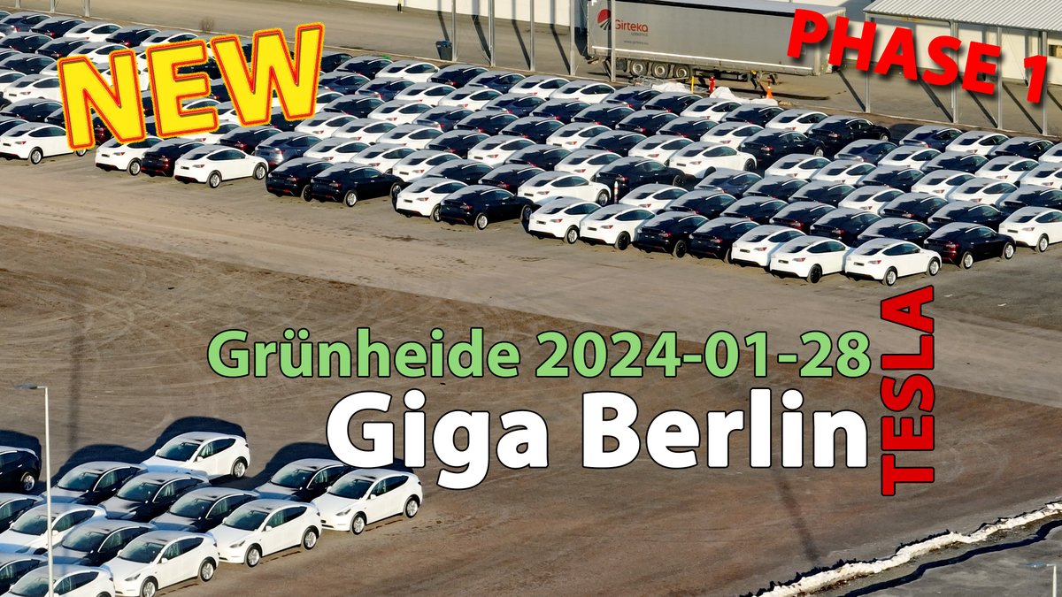 😎👉Tesla Giga Berlin Update #191 - PHASE 1 🚨 NEW drone video online! 2024-01-28 youtube.com/watch?v=_A3uVI… @elonmusk #tesla #GigaBerlin #gigafactory #gf4