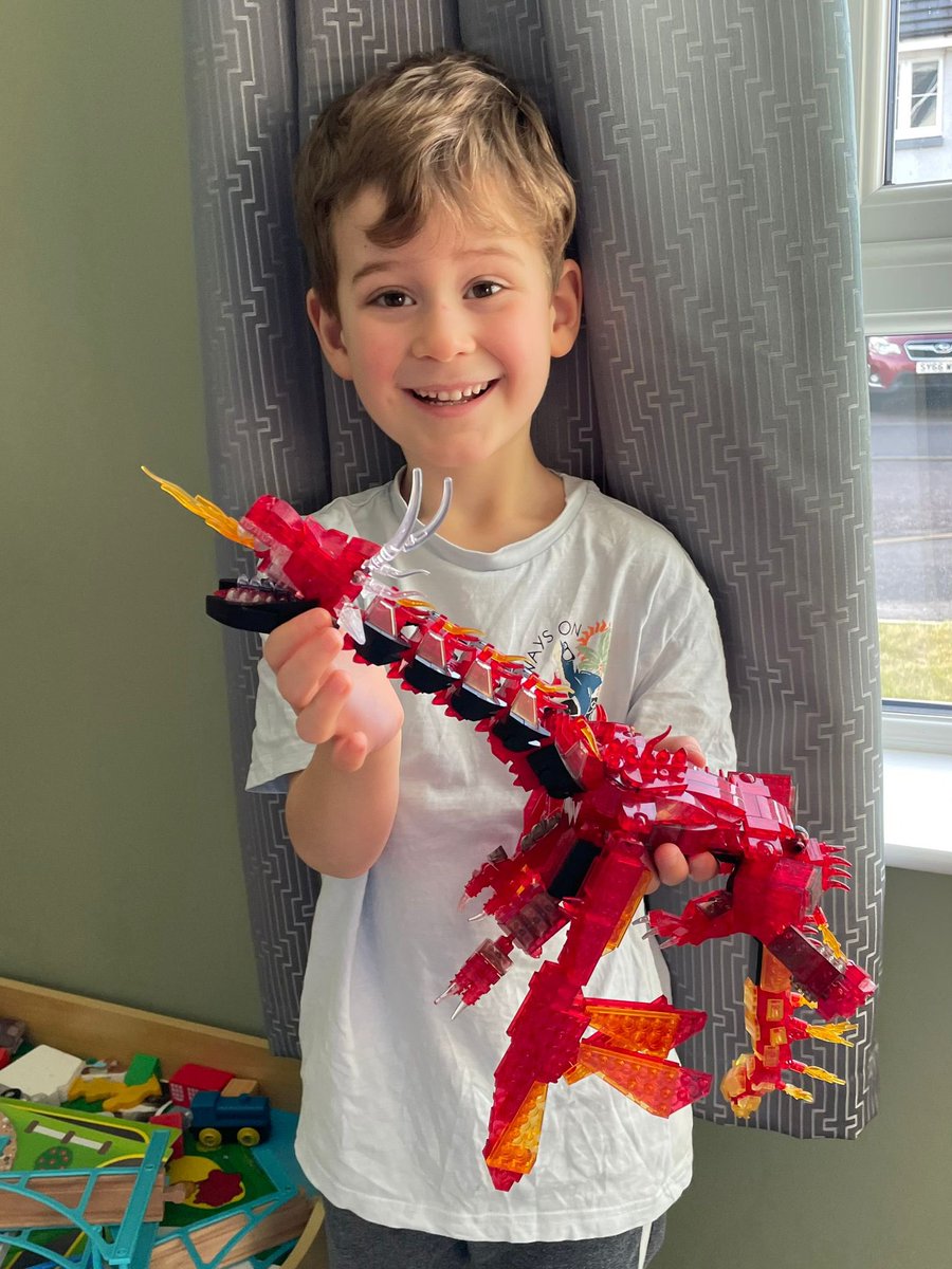 Falzpc's tweet photo. @NessCastlePS Happy Lego Day Mr Connon, Rory and Anna have been hard at work finishing off their dragon and Tangled Lego. https://t.co/Wt0JsrscNU