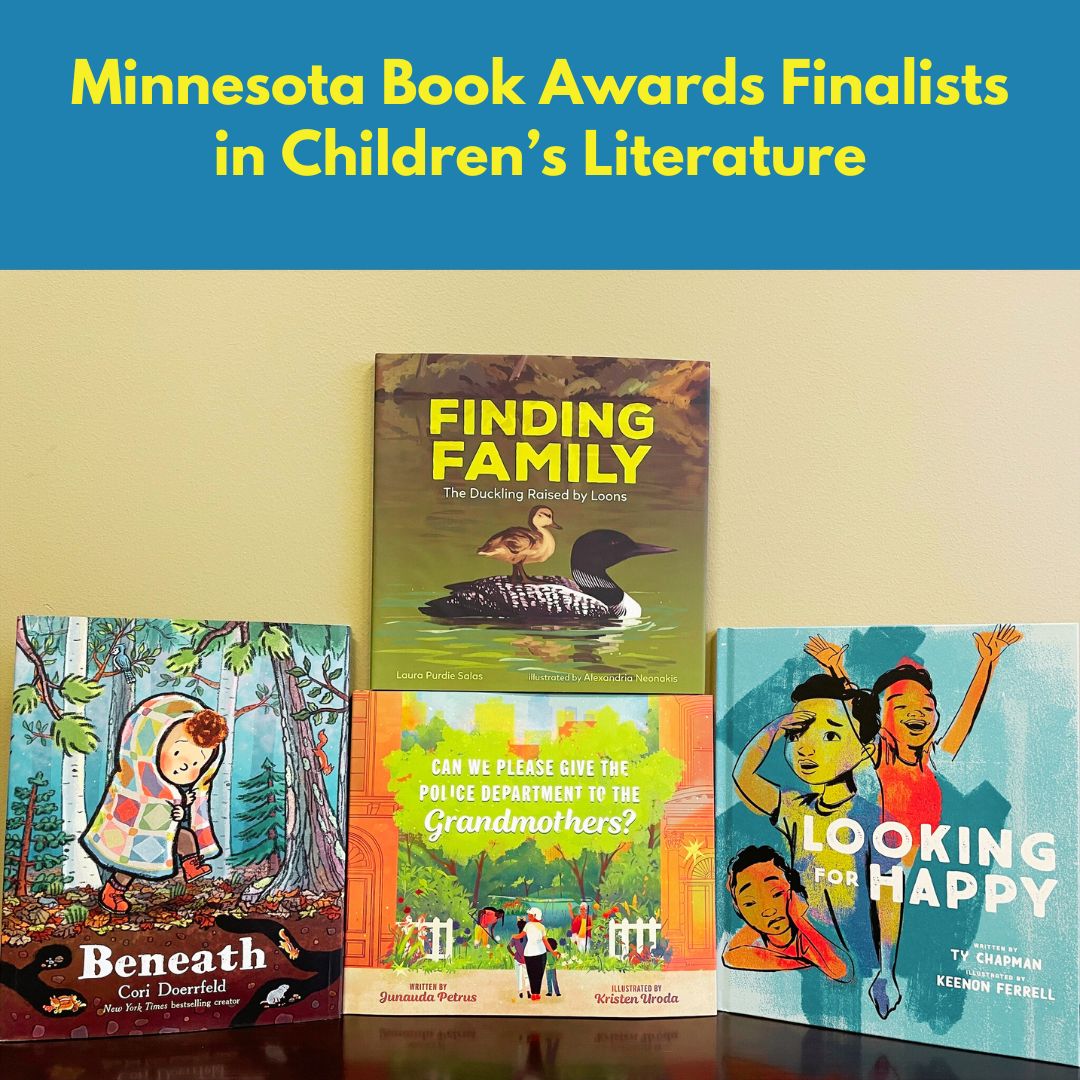 Incredibly honored to learn that FINDING FAMILY is a Minnesota Book Award Finalist! Shout-outs to Carol Hinz & Leila Sales at @LernerBooks, to artist @Beavs, & to @thefriends for shining a light. Huge congrats to Ty Chapman, @CoriDoerrfeld, & Junauda Petrus! #minnesotabookawards