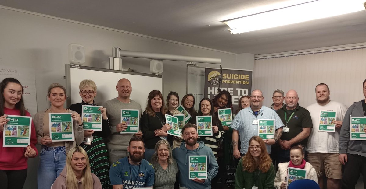 TrainingLom's tweet image. It’s been a while since I’ve posted, but working with this amazing bunch of people so passionate about helping to keep their communities safer from Suicide has inspired me. Thank you @EastAyrshire and @JaneMcKie4