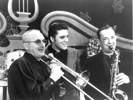 Tommy Dorsey, Elvis and Jimmy Dorsey
TV Debut! During the morning there were rehearsals for Stage Show at the Nola Studios. The show was broadcast from the CBS Studios at 8.00 p.m.
#ElvisHistory 
#Elvis2024 
#ElvisPresley