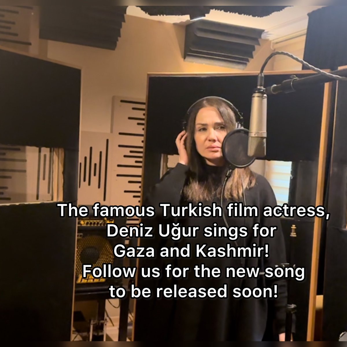 The famous Turkish film actress, Deniz Uğur sings for telling the world about the plight of #Gaza and #Kashmir: Where is Mercy? Coming out soon! Ünlü sinema oyuncusu @DenizUgur_Glnr #Gazze ve #Keşmir'in sesini dünyaya duyurmak için 'Where is Mercy?' adlı şarkımızı seslendirdi.