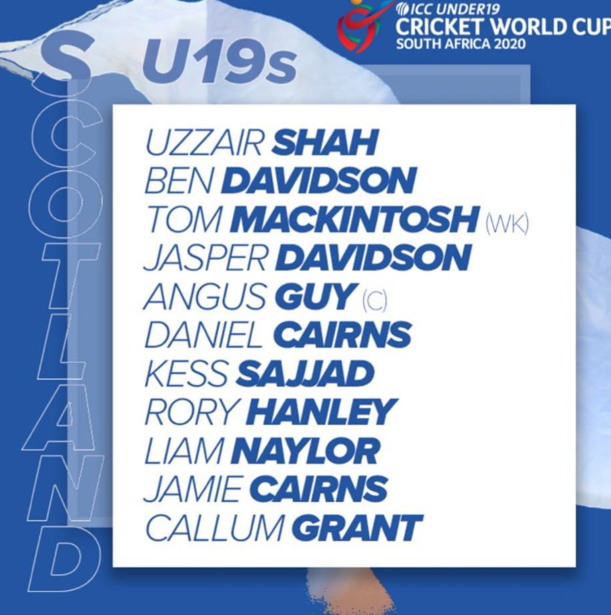 ScottyCricket's tweet photo. #OTD2020 @CricketScotland #U19s https://t.co/q653MkEiVj