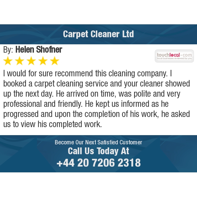5 Star: Helen . "I would for sure recommend this cleaning company. I..." touchlocal.com/business/list/…