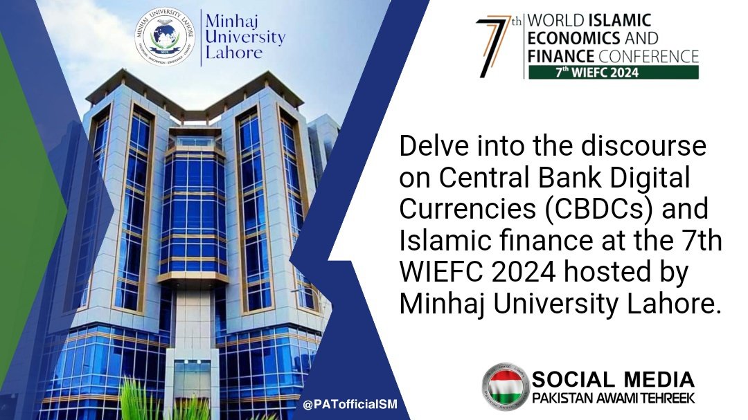 Delve into the discourse on Central Bank Digital Currencies (CBDCs) and Islamic finance at the 7th WIEFC 2024 hosted by Minhaj University Lahore.
<a href="/OfficialMUL/">Minhaj University Lahore</a> <a href="/DrHussainQadri/">Prof. Dr. Hussain Qadri</a> 
#wiefc2024