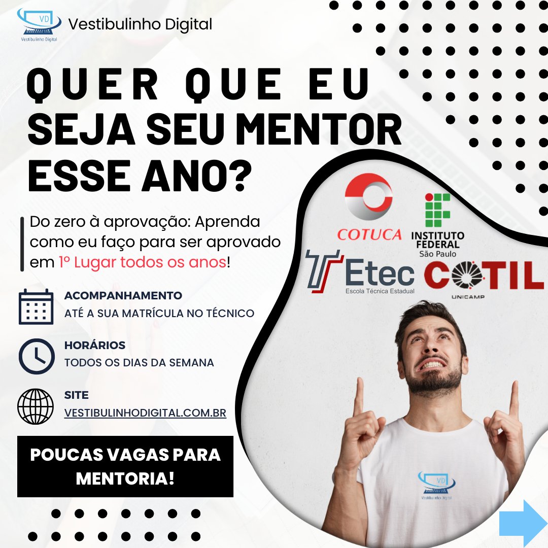 VestibulinhoD's tweet photo. Quer ser o(a) próximo(a) aprovado(a)?💪
🔥https://t.co/Nkzd4PZTxd🔥

#etec #cotuca #cotil #ifsp #fiec #vestibulinho #vestibulinhoetec https://t.co/O9qa6db60F