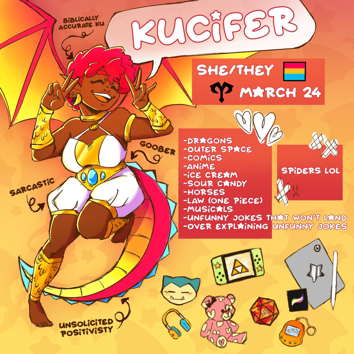 haikucifer's tweet photo. Hi there! I’m ✨Kucifer✨
Artist - Goober - Space Dragon Extraordinaire 

#blackartist #meettheartist https://t.co/6KDqhfVK1H