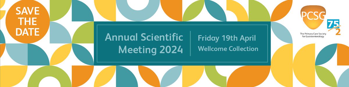 Annual Scientific Meeting venue & date announced. Book your ticket via PCSG website here - pcsg.org.uk/events/ Tickets free to PCSG members.