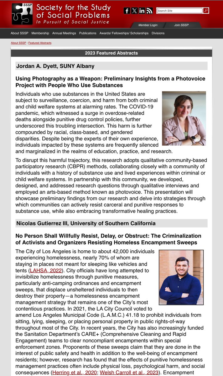NicGutierrezIII's tweet photo. Thrilled to have my abstract featured on @SSSP1org’s website!
https://t.co/QAth1pCjIW https://t.co/ktokOODOVK