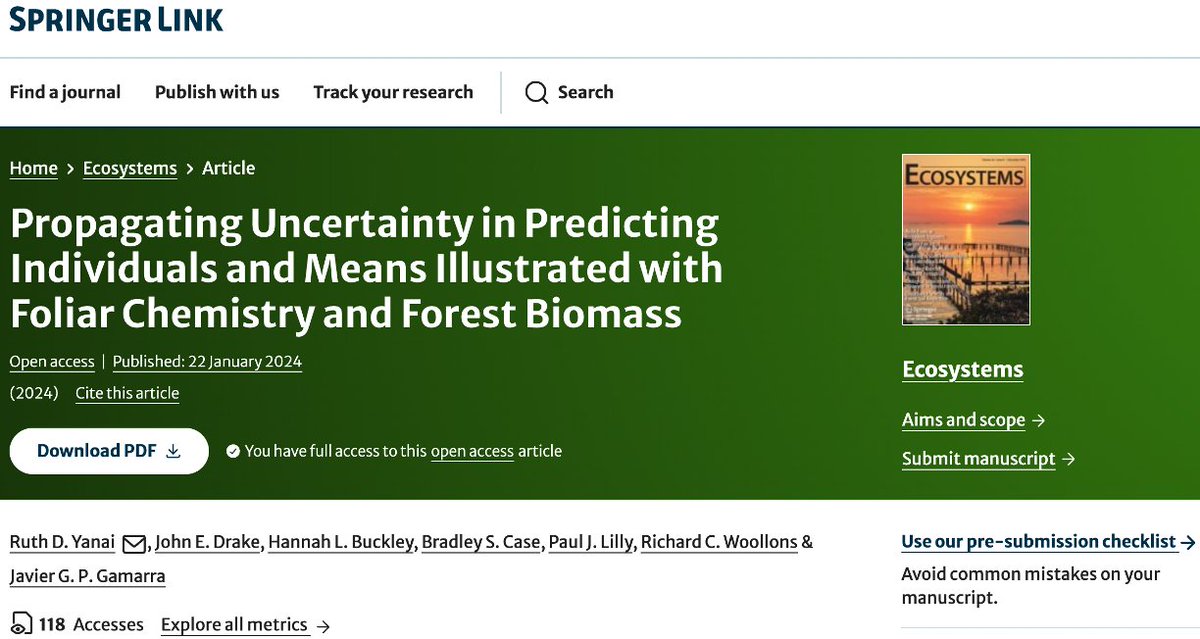 Javier G. P. Gamarra (find me in Bluesky) (@javiergpgamarra) on Twitter photo When reporting errors, watch out the size of your inventory! Latest paper <a href="/EcosystemsJ/">Ecosystems Journal</a>. As <a href="/RuthYanai/">Ruth Yanai</a> states: āWe learned a lot, albeit slowly; this project involvedā>ā7 years of intermittent effort and a changing cast of charactersā. New āthreadā! rdcu.be/dw77M When reporting errors, watch out the size of your inventory! Latest paper <a href="/EcosystemsJ/">Ecosystems Journal</a>. As <a href="/RuthYanai/">Ruth Yanai</a> states: āWe learned a lot, albeit slowly; this project involvedā>ā7 years of intermittent effort and a changing cast of charactersā. New āthreadā! rdcu.be/dw77M