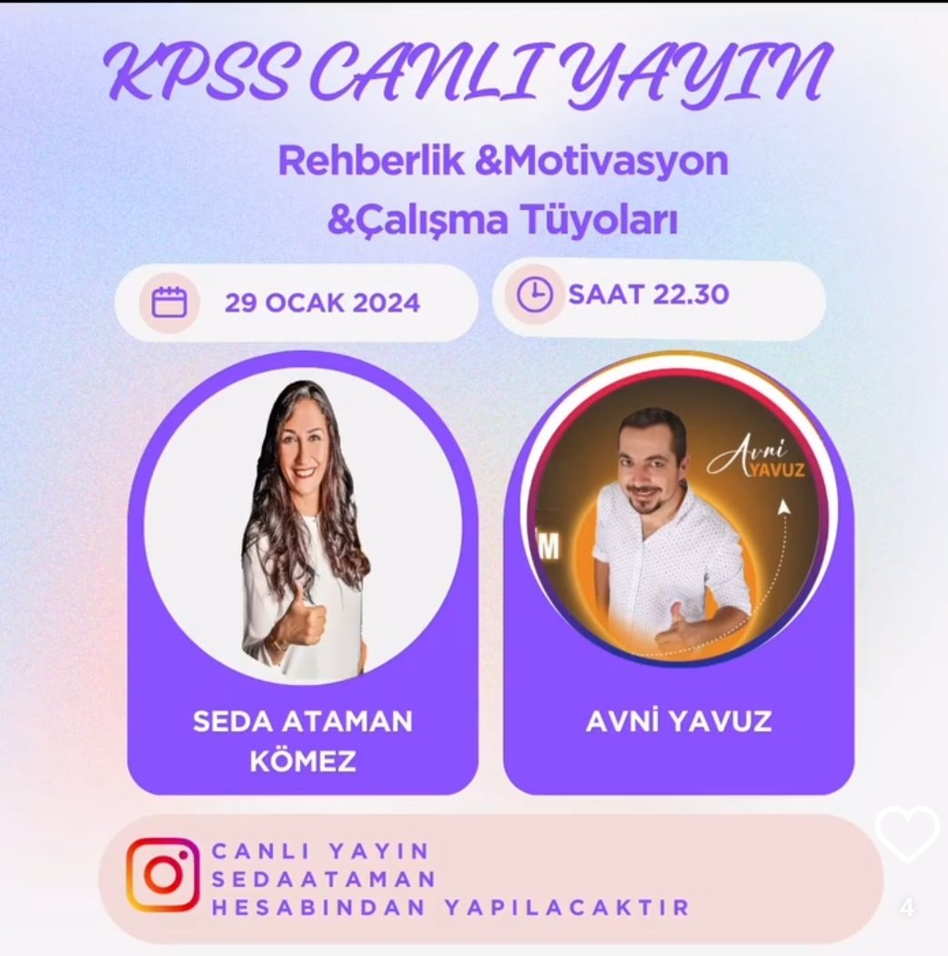 Instagram canlı yayını kaçırmayınız.