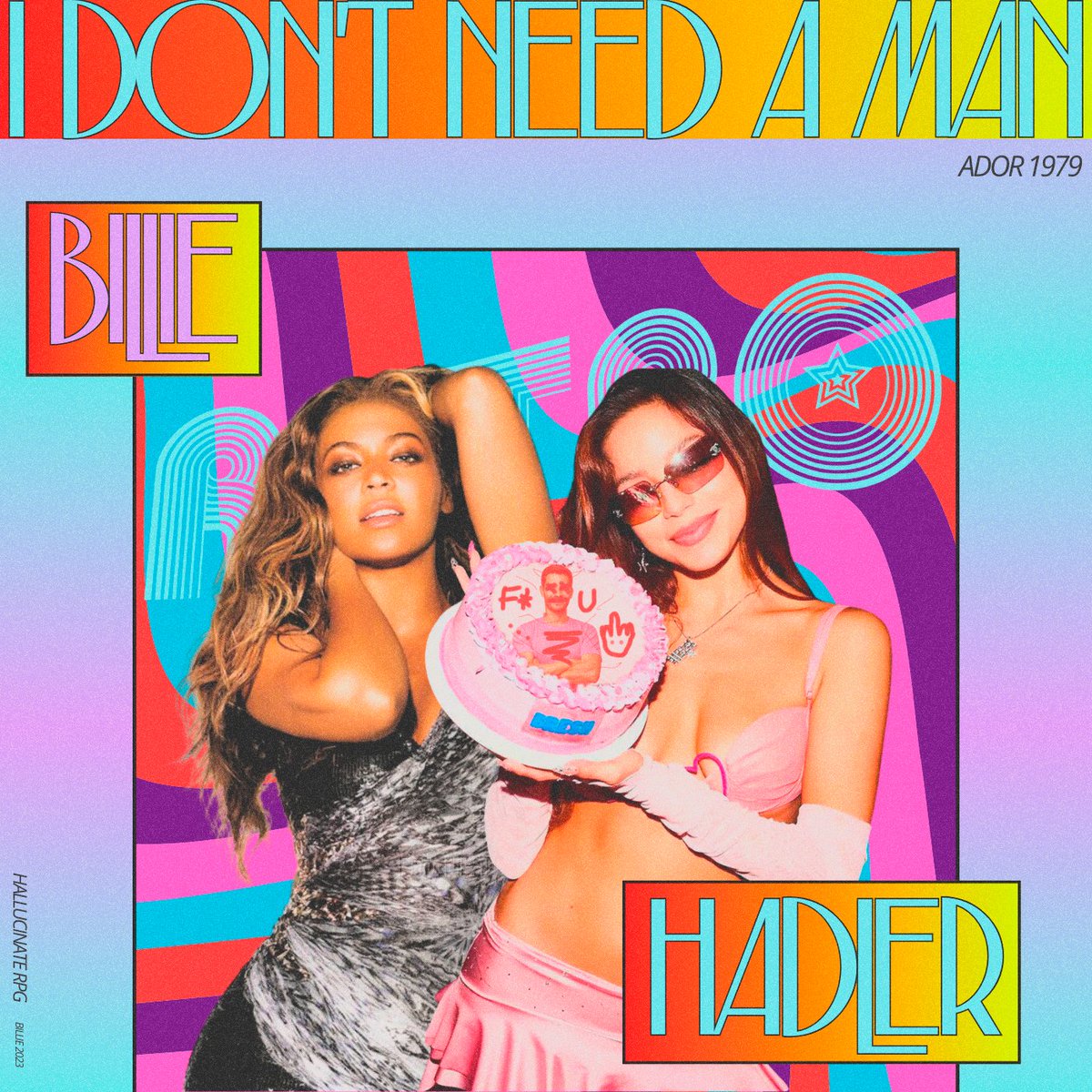 billieeiwd's tweet photo. I DON'T NEED A MAN 🎂 feat. @exclusiveroty  

⇴ The collaboration single of billieyoncé is out now⏫

🌠RETRO out in 02/03 pre-save now: https://t.co/d4ZhMpoZ11

#RETRO ✮ #IDNAM ✮ #PosterHLCXI ✮ #HADLER #BILLIE ✮ #RUNTHEFUTURE 〄 
[@RHallucinado •@ADORHALLUCINATE] https://t.co/DdVJAveliq