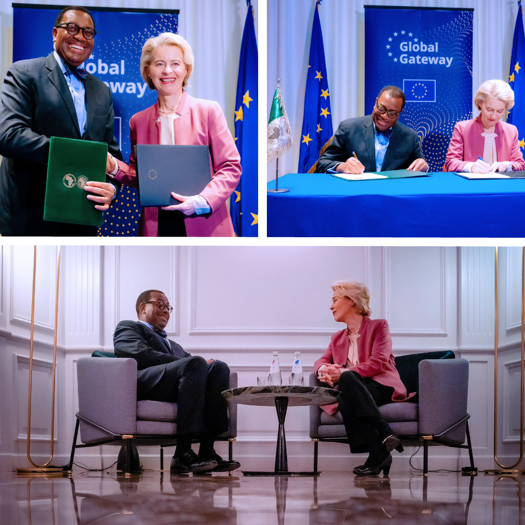 At the ongoing #ItalyAfricaSummit, the <a href="/EU_Commission/">European Commission</a> + the <a href="/AfDB_Group/">African Development Bank Group</a> formalised a new financial framework partnership agreement to boost investments in infrastructure projects in #Africa.

<a href="/akin_adesina/">Dr. Akinwumi A. Adesina, CON, CGH</a> + <a href="/vonderleyen/">Ursula von der Leyen</a> signed the agreement in Rome today: bit.ly/49usObh