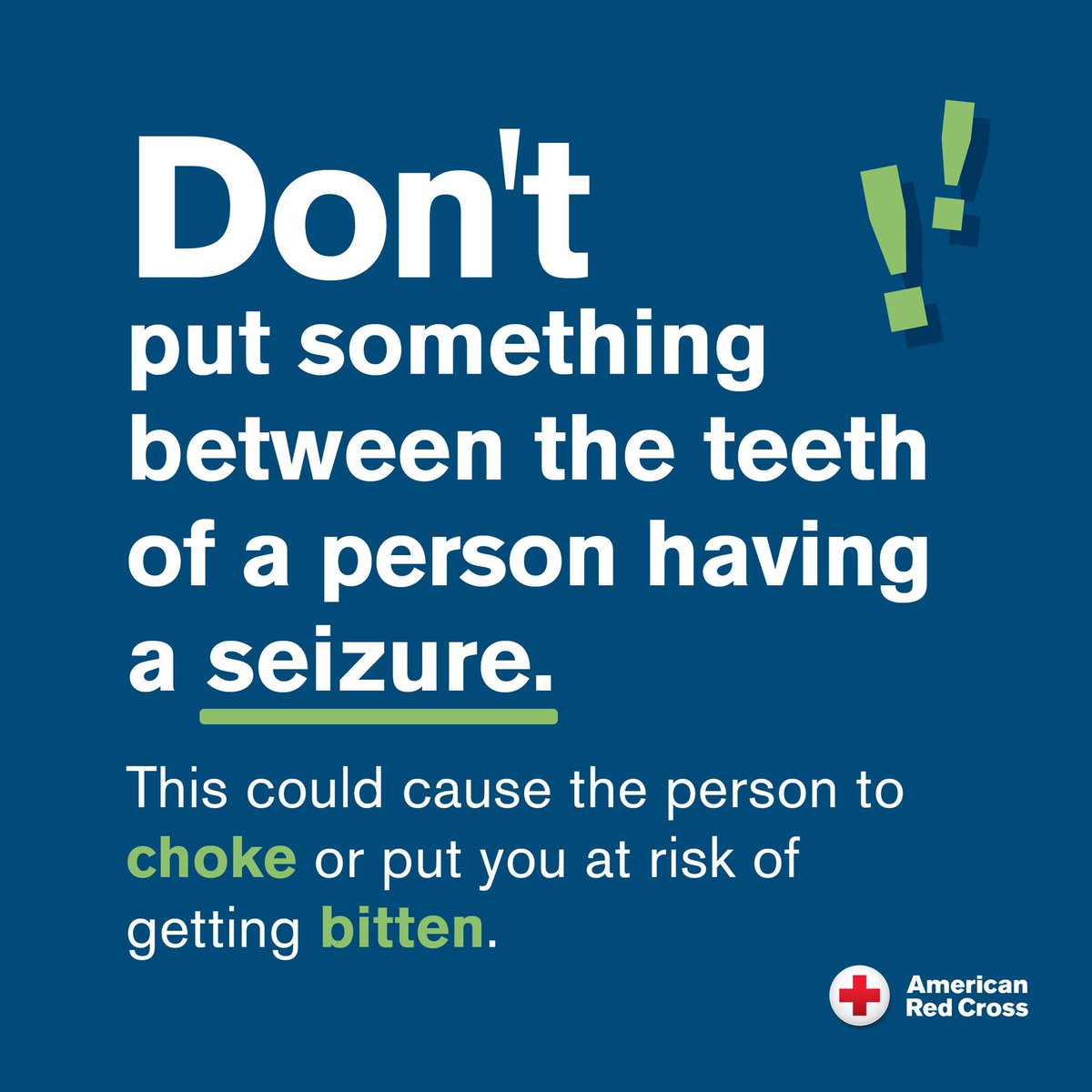 ARCfanHQ's tweet image. To help someone having a seizure, you should:

➡️ Call 911.
➡️ Move objects that could cause injuries.
➡️ Do NOT hold the person down.
➡️ Turn them on their side if possible.

Take a First Aid course: redcross.org/take-a-class.

#BePrepared #KnowWhatToDo #TakeAClass