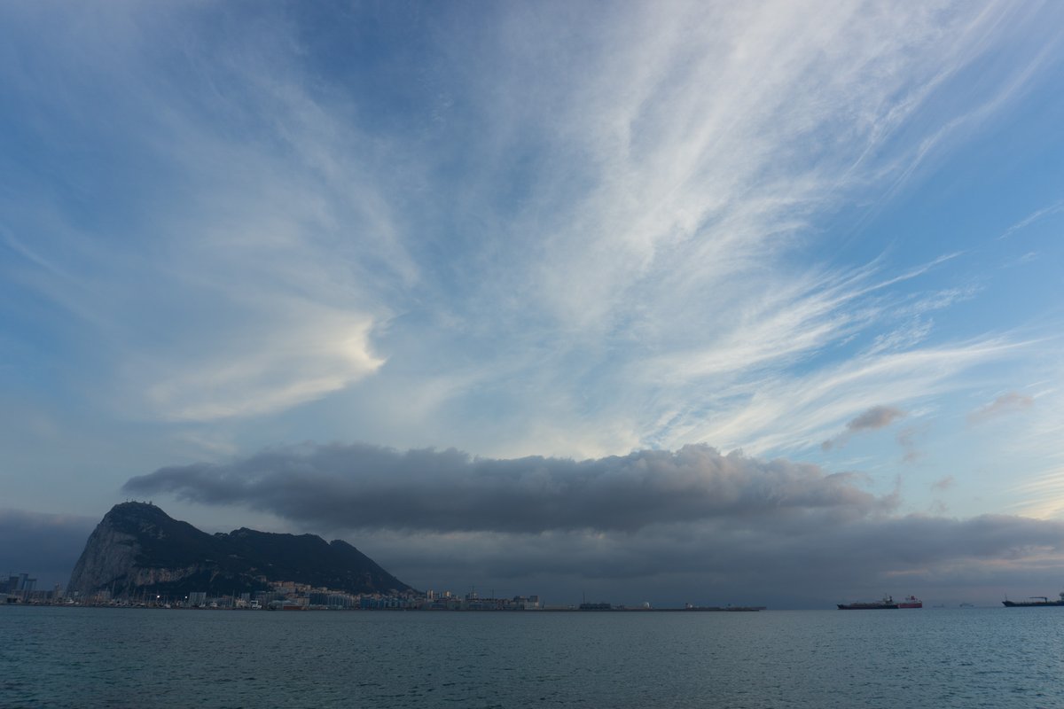 The sky over The Rock of Gibraltar at sunset 28 January 2024.
#Gibraltar
#Rockofgibraltar #sky #clouds #sunset