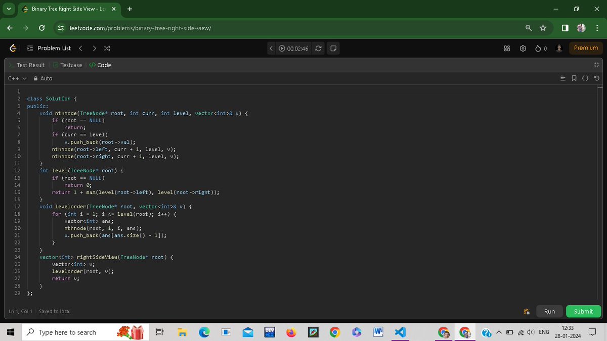 aniljangid8991's tweet photo. Today's solved problem in leetcode:-
✅ Path sum 2
✅ Sum of left leave
✅ Binary tree right side view
✅ Tree from preorder and inorder #leetcode #btrees https://t.co/xrUJkyqH57