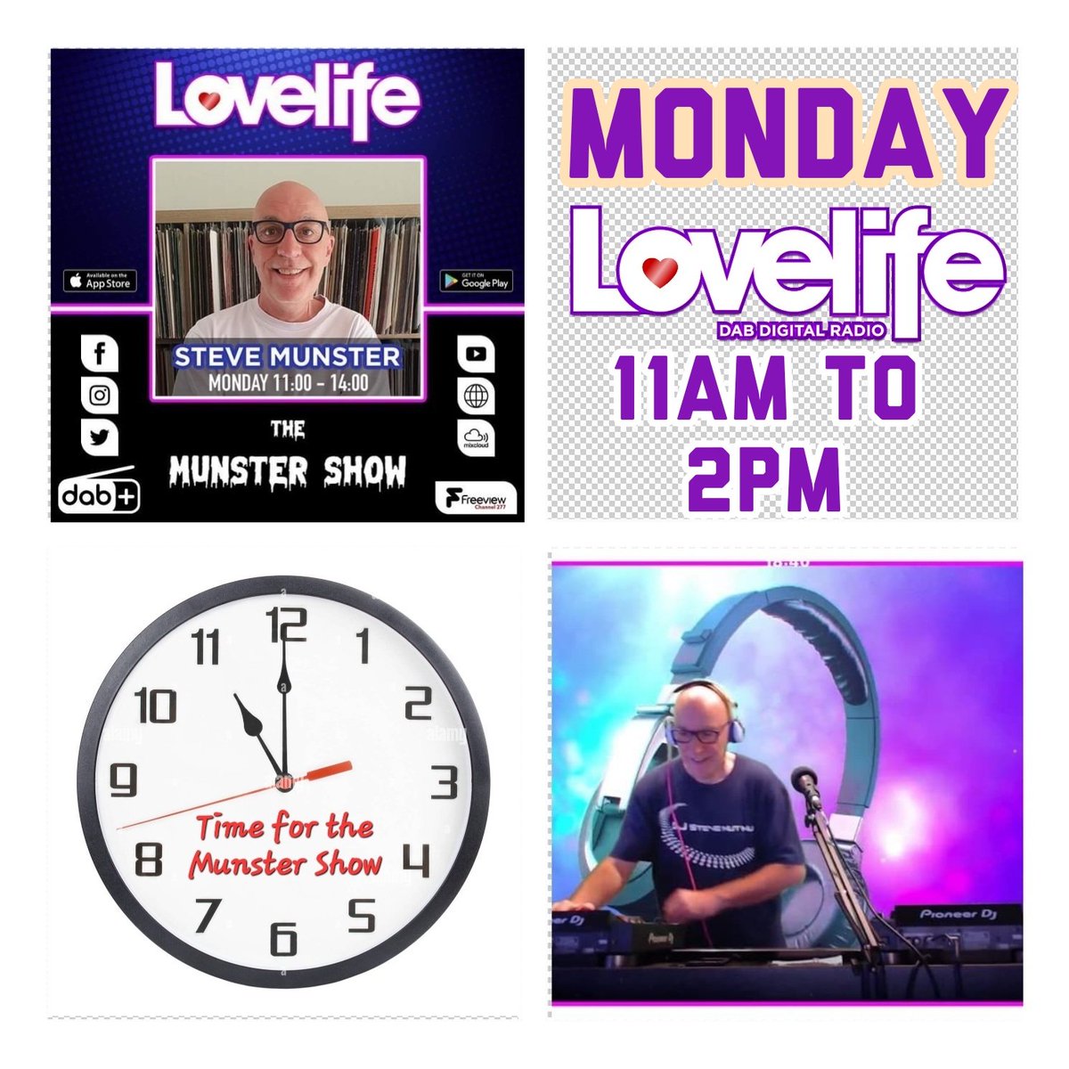 I am back in the office on Monday & Tuesday to do my Radio show on @LoveLife_Radio DAB from 11am to 2pm #travelling through the #decades with #music from the #1980s to Present #soul #disco #80s #90s #clubclassics #remixes #House #dance #Monday #Tuesday #nutnut #Munster #lovelife