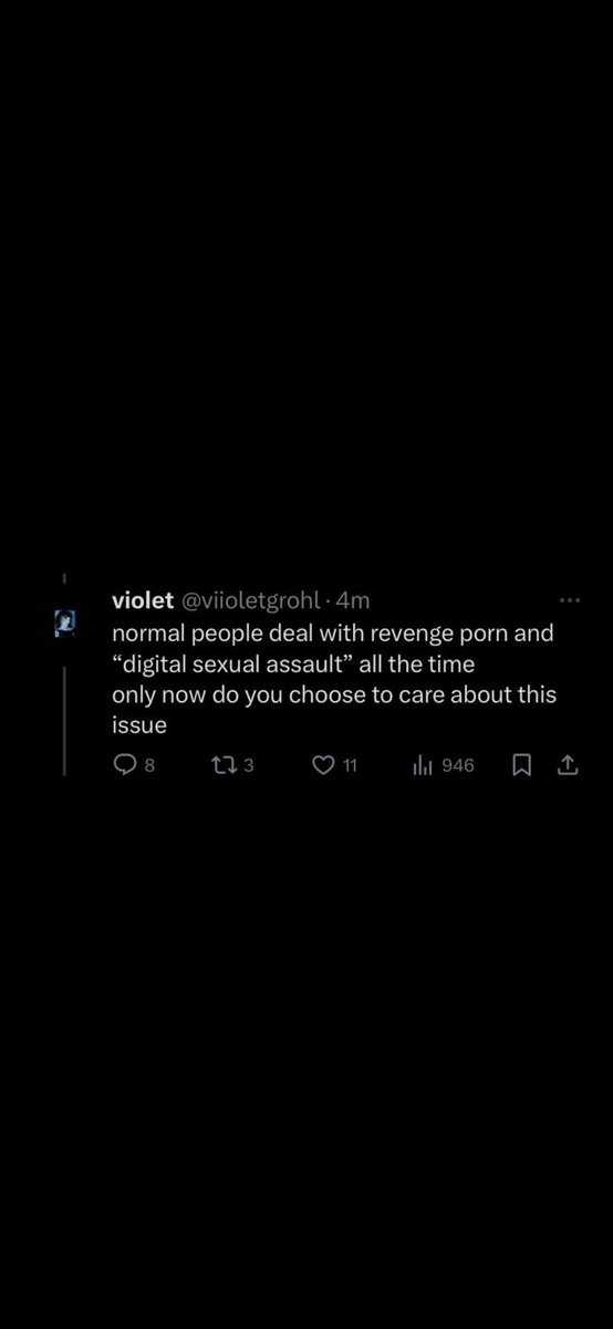 skiezofgraayyy's tweet photo. Violet Grohl denying making SA ai porn is  a form of sexual assault or harassment…Then deactivating and playing the victim https://t.co/sqMrjo9Dwj
