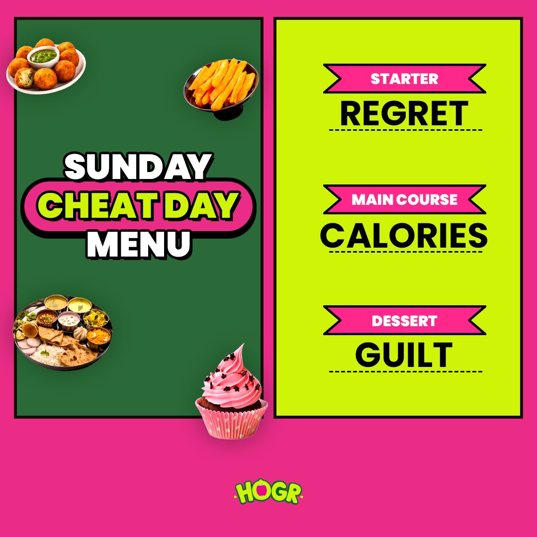 Hogr_App's tweet image. Comment your Sunday Cheat meal in the comments! 🤤👇
.
.
.
#sunday #cheatday #sundaymenu #sundaytreats #sundayfood #cheatmeal #cheatdayeats #starter #maincourse #dessert #foodies #foodlover