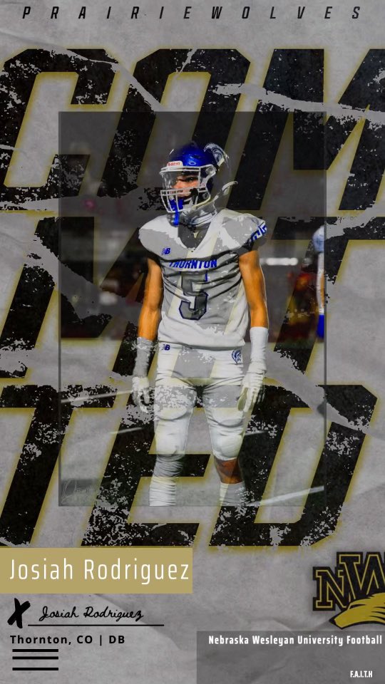 Josiah Rodriguez (@josiahr2006) on Twitter photo After a great visit Iโm very blessed to announce that I am committed to Nebraska Wesleyan University! I would like to thank <a href="/PaulHarrisNWU/">Paul Harris</a> for the opportunity. I would also like to thank <a href="/CoachTrombetta/">Coach Nick</a> for guiding me through this process!
All glory to god๐๐ผ
<a href="/NWUFootball/">NWU Football</a> After a great visit Iโm very blessed to announce that I am committed to Nebraska Wesleyan University! I would like to thank <a href="/PaulHarrisNWU/">Paul Harris</a> for the opportunity. I would also like to thank <a href="/CoachTrombetta/">Coach Nick</a> for guiding me through this process!
All glory to god๐๐ผ
<a href="/NWUFootball/">NWU Football</a>