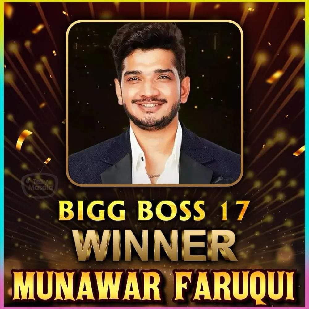 msaifali123's tweet photo. Congratulations Munawar Faruqui for this victory. Your journey truly inspired many. 🥳🏆

#BB17 #BiggBoss17 #BiggBoss Beingsalmankhan  #GrandFinale #BiggBoss17Finale https://t.co/hLubchKsUa