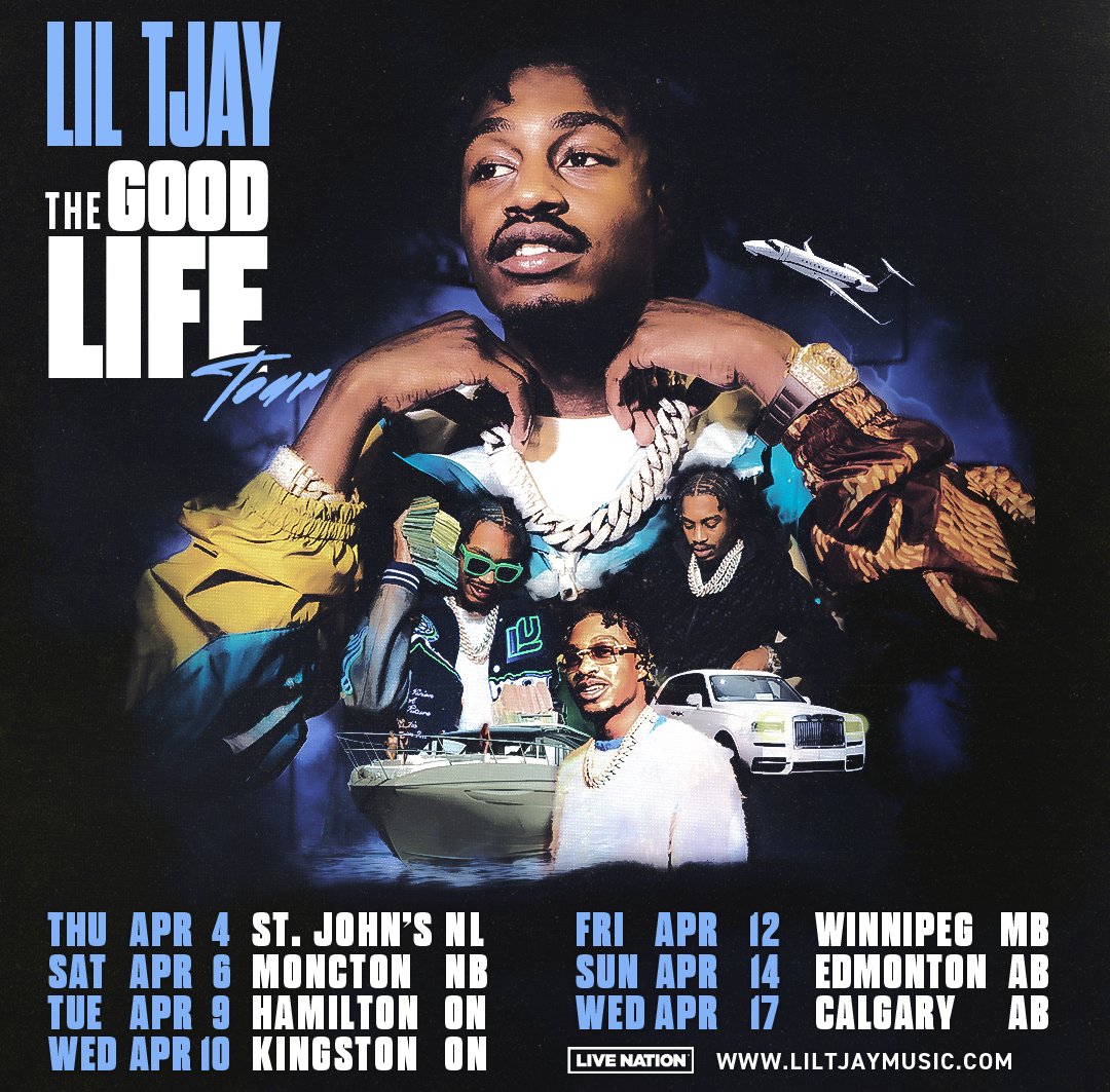 I am SOOOOO EXCITED FOR APRIL! Ill be going to @liltjay's show April 6th in Moncton, New Brunswick for his #GoodLifeTour ! Ill see you April 6th King! 👑🐐🔥.