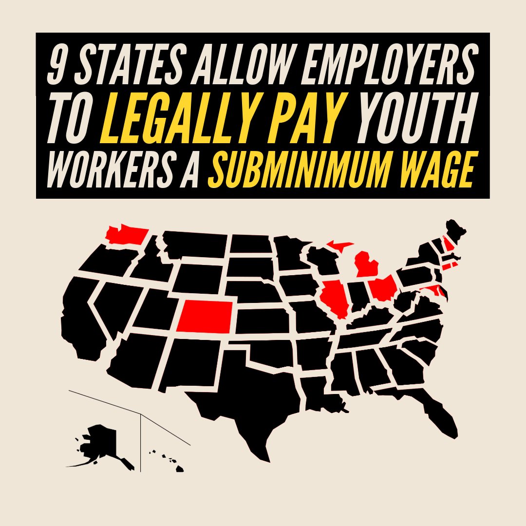 No one should work for anything less than a livable wage, especially youth workers starting their careers. #UnionsForAll #RaiseTheWage bit.ly/3vMJBYs