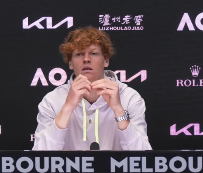 TheTennisLetter's tweet photo. Jannik Sinner says his parents are the ‘perfect parents’ & they are the reason he is here today:

“I went away from home when I was 14 years old. So I had to grow up quite fast, trying to cook for myself, trying to make laundry. You know, the first times it is different, but then in the other way, that was maybe the fastest way to grow up.
I think for me was tough, but for the parents to leave their son with 14 years old, it's also not easy. They always gave me, they never put pressure on myself, which for me is maybe the key why I'm here today. I'm a very quite relaxed man, who just enjoys to play tennis. I'm 22 years old, so I also enjoy to do normal stuff. And that's it. They are the perfect parents. Obviously I know only them (smiling) but they are awesome. And also my brother, he brings me honesty throughout the whole career I'm going through.” 🥹
