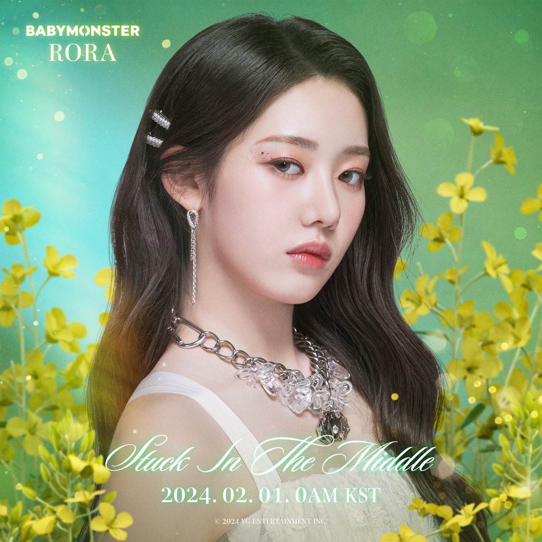 YGBABYMONSTER_'s tweet image. #BABYMONSTER 'Stuck In The Middle' RORA I CHARACTER POSTER

Pre Release Single [Stuck In The Middle]
✅2024.02.01 0AM (KST)

#베이비몬스터 #RORA #로라 #PreReleaseSingle #StuckInTheMiddle #CharacterPoster #20240201_0AM #YG