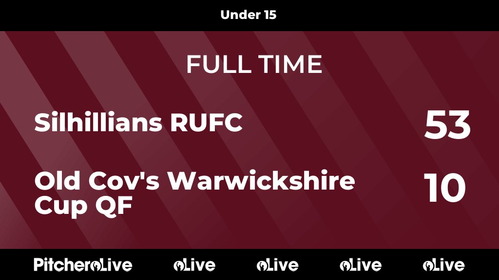 FULL TIME: Silhillians RUFC 53 - 10 Old Cov's Warwickshire Cup QF
#SILOLD #Pitchero
silhillians.com/teams/6195/mat…