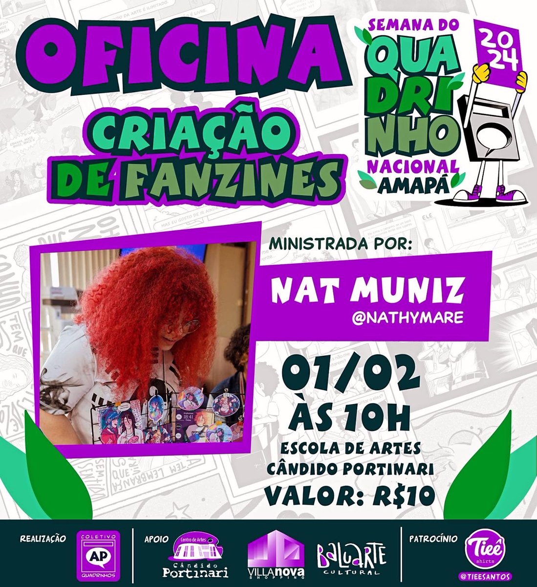 nautadepegasus's tweet photo. Semana do quadrinho nacional rolando no AP e eu vou dar uma oficina de fanzine✨🌈 
Qm tiver interesse se inscreve aqui 👇

https://t.co/4qM5jA37mR https://t.co/I1NJtFz4gH