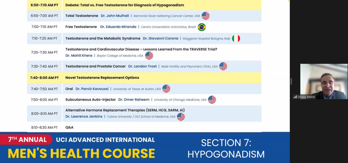 Mo_Moukhtar's tweet photo. @DrMohitKhera introduces the speakers for #Section7_Hypogonadism !
@SaveYourSexLife
@trost_landon
@FertilityAustin
@OmerRaheemMD
@LJenkinsMD
@faysal_a_yafi
@UCI_Urology
#UCIMenHealthCourse https://t.co/metMNbDK0V