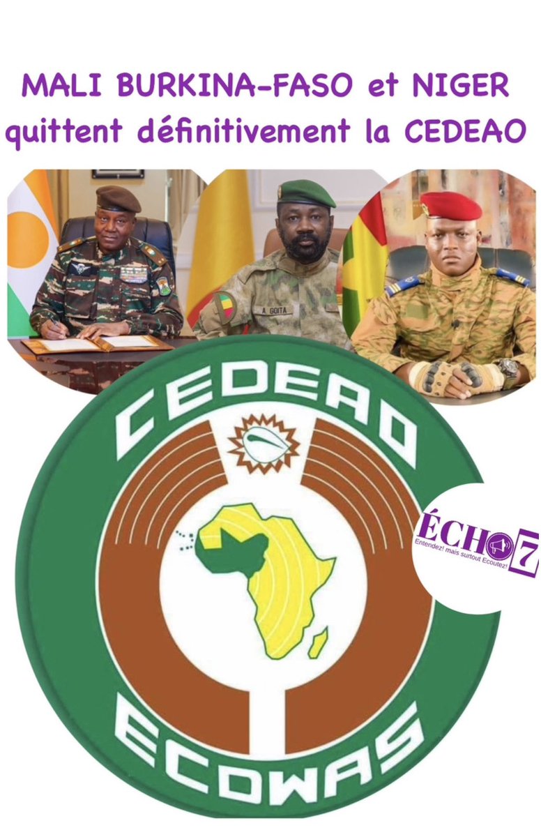 echoo_7's tweet photo. ⚪️🟣 𝐄𝐜𝐡𝐨𝐨𝐨𝐨 🇲🇱 🇧🇫 🇳🇪 

𝐋𝐄 𝐁𝐔𝐑𝐊𝐈𝐍𝐀 𝐅𝐀𝐒𝐎, 𝐋𝐄 𝐌𝐀𝐋𝐈 𝐄𝐓 𝐋𝐄 𝐍𝐈𝐆𝐄𝐑 𝐐𝐔𝐈𝐓𝐓𝐄𝐍𝐓 𝐋𝐀 𝐂𝐄𝐃𝐄𝐀𝐎

𝐂𝐎𝐌𝐌𝐔𝐍𝐈𝐐𝐔𝐄́ https://t.co/ijfDgNuCWZ