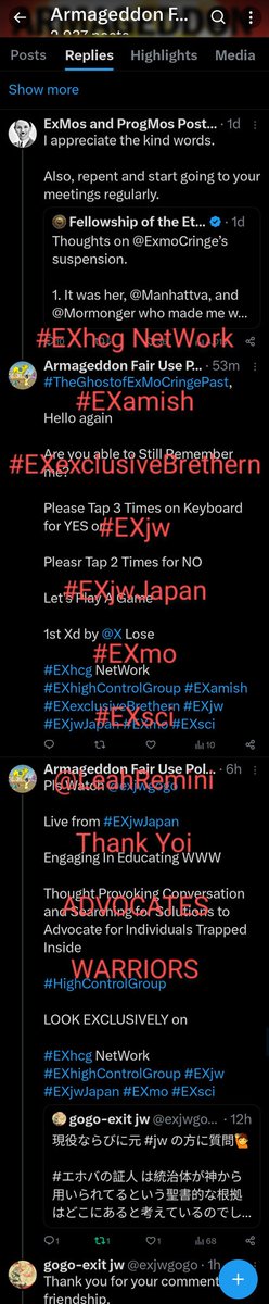 ArmagedonNearMe's tweet image. Tribute to @exjwgogo 

First Openly Accept my Invitation to Fly Our #s UNITED on

April 1st 2024

12:01 PM CST Chicago USA

To Cast Our Most Wicked and Terrifying Tweet

Directed at

#HighControlGroup's

#AbusivePolicies

Please Join GoGo &amp;amp; I

- CS007 A.Y.S.