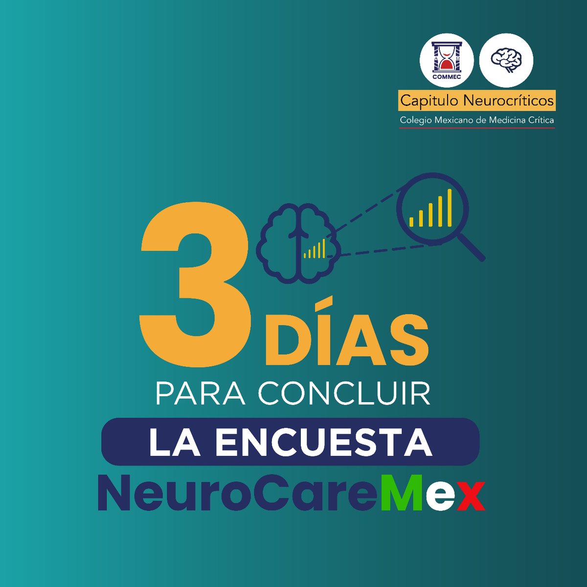 📢 ¡AVISO IMPORTANTE!
COMMEC te invita realizar la encuesta de “NeuroCareMEX” Capítulo Neurocríticosde COMMEC
⚠ QUEDAN 3 DÍAS
👉🏻 Realiza la encuesta en el siguiente enlace: forms.gle/2HY5ZSQ31QiGg2…
.
.
#Congreso #Medicina #Medico #COMMEC #CNCA #Encuesta #NeuroCareMex