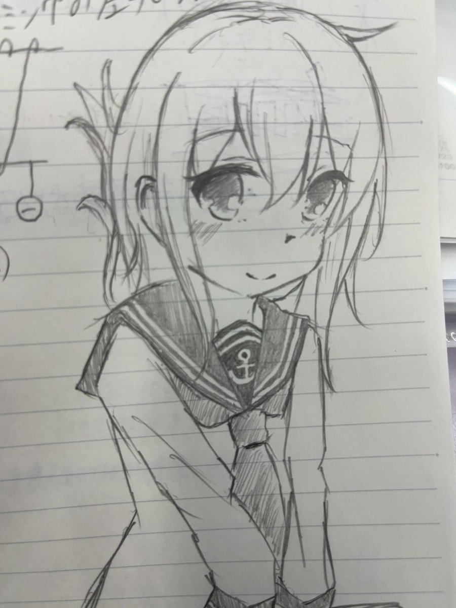 勉強用のノートへの落書きが増えていっている 