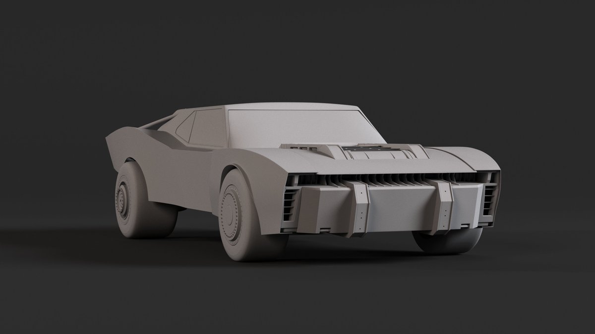 The Batman Project - Batmobile 3D Model - Render
