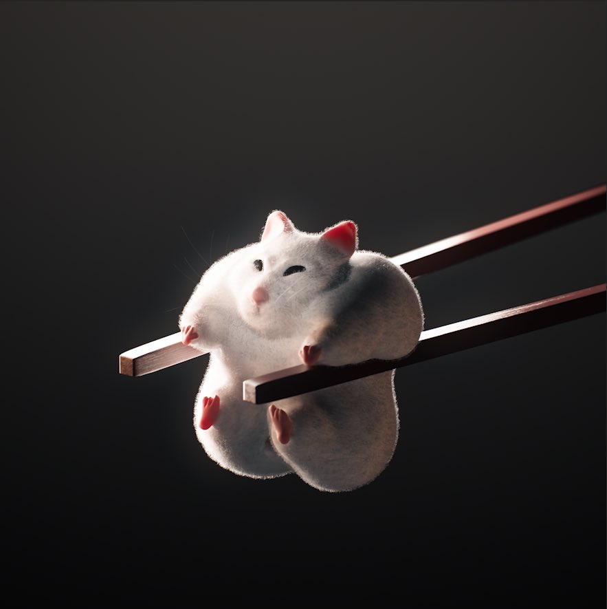 Felt cute might eat later 🥟
Original artwork by <a href="/otamashimai/">おたま姉妹</a> 
Made with <a href="/MaxonVFX/">Maxon</a> tools zbrush, c4d &amp; redshift
#art #3d 
#design