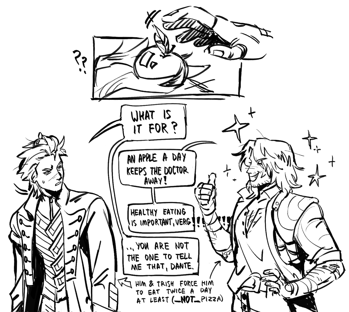 #dmc5 

giving your traumatized big bro advices which you don't follow yourself due to severe depression 