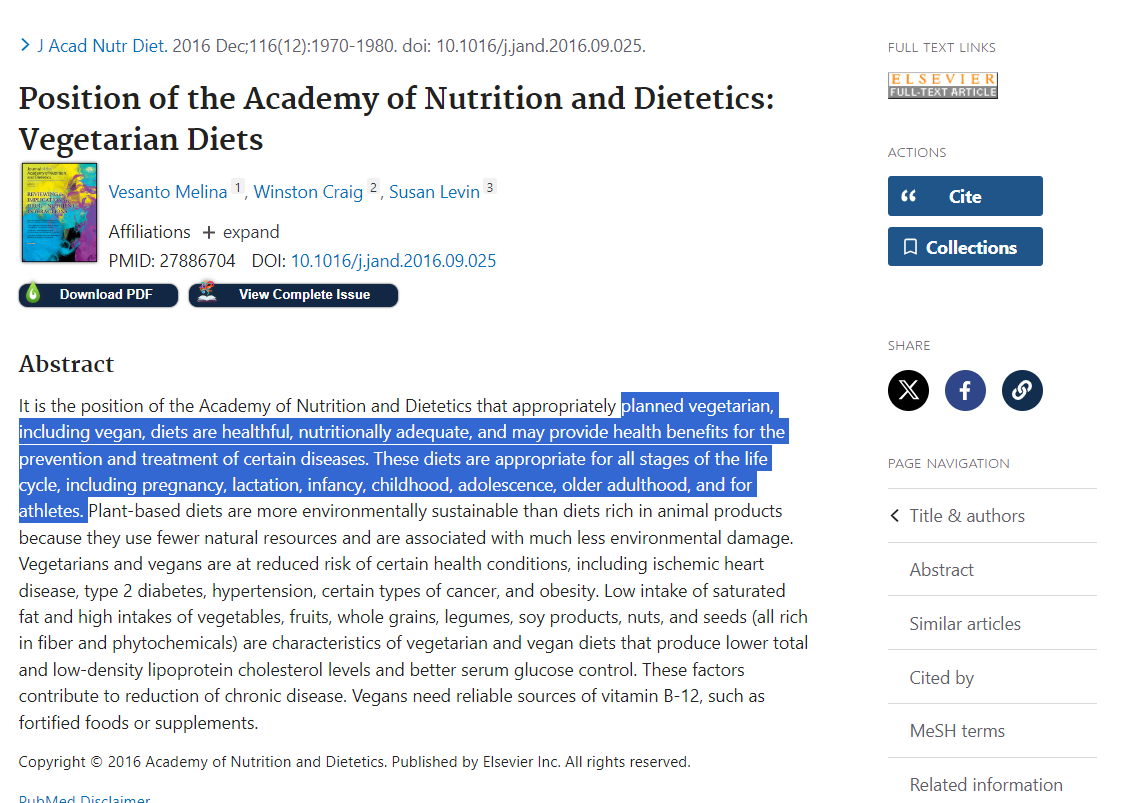 DrFarazHarsini's tweet photo. B12.

Let's put this misinformation to rest once and for all that people who don't eat animals can't get enough B12 and taking supplements is suboptimal! 

Tl;dr

1⃣- The B12 in meat is supplemented in animals to begin with.

2⃣- All elderly adults are recommended to take B12 regardless of diet.

3⃣- Vegans can get enough B12.

4⃣- It makes no sense to advocate for eating meat if you really cared about human health.

If you’d prefer something visual, watch this excellent video by Dr. Gil Carvalho (https://t.co/1yl1Q4Xov5)

❌“B12 supplementation is unnatural”
✅Vegans aren’t the only group vulnerable to B12 deficiency without supplementation.

Older adults for example, have less ability to absorb B12 absorption due to age-related changes in gut function. Various conditions that impair gut ability, such as Crohn’s disease or gastritis also make people susceptible to deficiency. Without supplements, these people would become B12 deficient no matter what they eat. 

All older adults should consider B12 supplementation or fortified foods, regardless of their diet! 

Even animals bred for meat, including pigs and chickens, have feedstuffs supplemented with B12. Ruminant animals (e.g. cows, sheep) meanwhile, are supplemented with cobalt, which is then used by the microbes in their guts to produce B12.

Regardless of diet, your B12 source is going to be from one supplement or another; those who decry vegan B12 supplements as being “unnatural” have no basis for the criticism.

And remember protein bars, protein powders, coke, sausage, pasta, almost any processed food, medications, cell phones, etc. are not natural either!
We should be careful not to fall for the appeal to nature fallacy!

❌“All vegans are B12 deficient”
✅If you leave this thread with only one takeaway, it should be this quote from a German study published last year: “healthy individuals on plant-based diets can secure an adequate vitamin B12 supply with over-the-counter oral supplements”. While reports in the past have found lower B12 levels among vegans, lack of awareness was the likely culprit, not supplements being ineffective.

Similarly, other deficiencies are prevalent in nonvegans, such as D3 or iron deficiency which is #1 nutrient deficiency in the world. It doesn't mean people can't get it from their diet or supplement. It means we need to educate people so they get enough of it.

❌“Vegan B12 supplements are ineffective”
✅Bioavailability is a common term that gets thrown around whenever plant-based diets are brought up.

The notion that vegan B12 supplements are less bioavailable (and thus less effective) than meat-derived B12 is plainly false. In fact, the opposite may even be true: a study comparing B12 absorption in fortified cereals vs. pork found the former to be superior. Indeed, they may be about 50% more bioavailable than any B12 in food sources.

❌“B12 deficiency is dangerous”
✅A severe B12 deficiency can be dangerous. But there’s no reason to be alarmed as long as you supplement regularly or eat fortified foods. 

If you are concerned about your nutrient intake, see a doctor. Treating B12 deficiency is straightforward, involving either injections of B12 or oral supplementation, and recovery is rapid.

The many chronic diseases associated with meat  consumption - multiple types of heart disease, diabetes, colorectal cancer etc. - meanwhile, are a different story. 

Heart disease is the #1 cause of death in the US, while colorectal cancer is the third most common cancer worldwide. Numerous peer-reviewed studies recognize that a whole-foods, plant-based diet can reduce the risk of these diseases, which is reflected in the nutritional guidelines of various health organizations including:

-Academy of Nutrition and Dietetics
-Dietitians of Canada 
-The American Heart association 
-British Dietetic Association 
-Mayo Clinic 
-Harvard

People who care about the physical and mental health ought to be the strongest opponents of animal consumption, not its defenders. 

I personally get all my B12 from nutritional yeast! I eat a lot of it with almost any food I make! I've been vegan since I started thinking about diet critically, 11 years ago! 

Every year I do a full check up, and not only are my B12, protein, and iron levels perfect, but I also manage to donate blood!

If you ever find yourself in a conversation with someone that still has doubts over B12, send them this thread.
