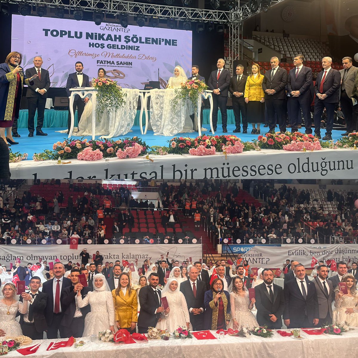 AK Parti Genel Başkan Vekilimiz Sayın Efkan Ala ile #Gaziantep'imizde Büyükşehir Belediyemizin düzenlediği toplu nikah törenine katılarak, 250 çiftimizin nikahına şahitlik ettik.
Rabbim tüm çiftlerimize huzur ve mutluluk nasip etsin.
<a href="/efkanala/">Efkan Âlâ</a>